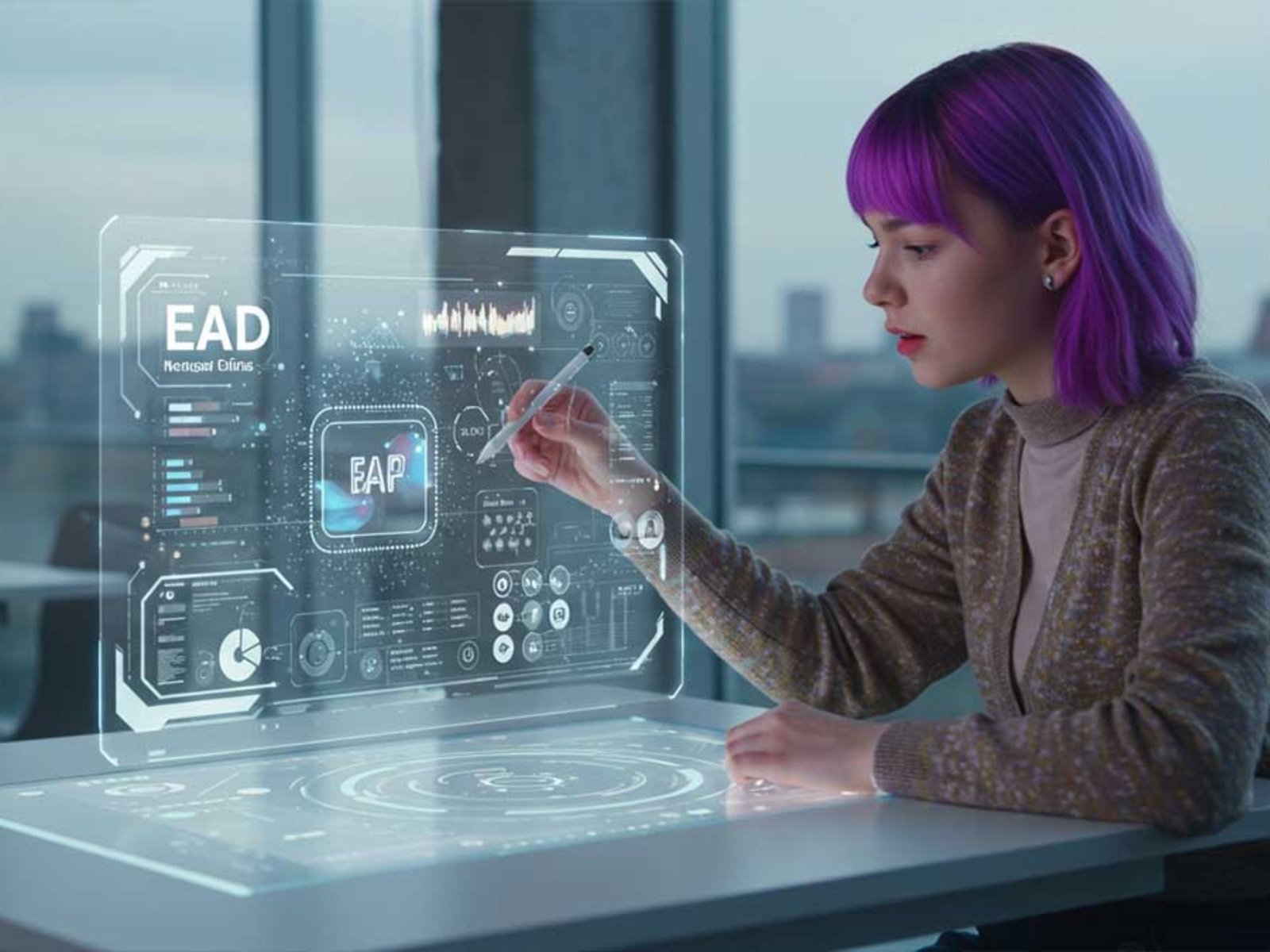 Estudante usando EAD com inteligência artificial em 2025, destaque da revista Curso EAD Studio.